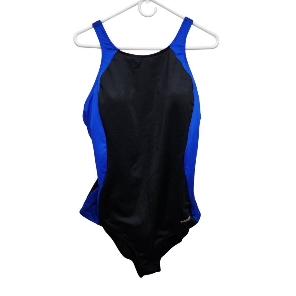 Ewedoos Womens  XX-Large Black & Blue One-Piece Swimsuit